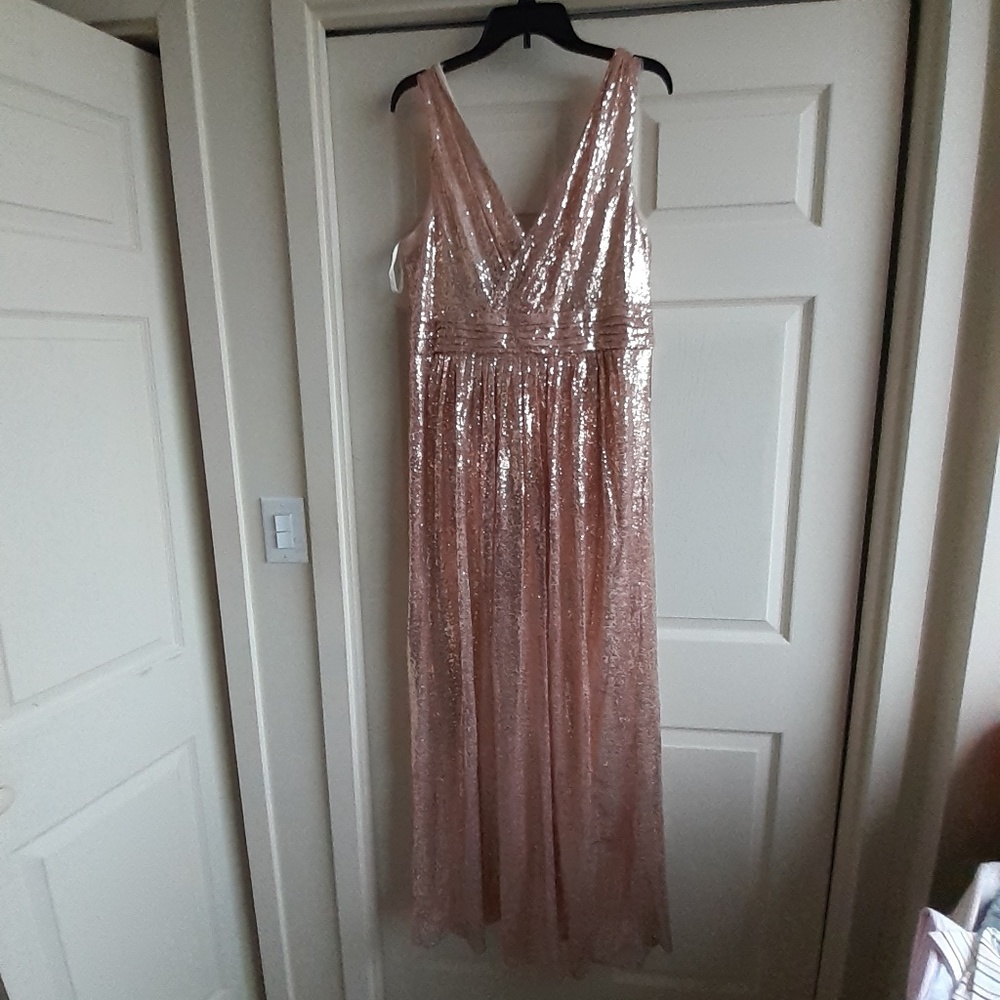 Rose gold sequence dress